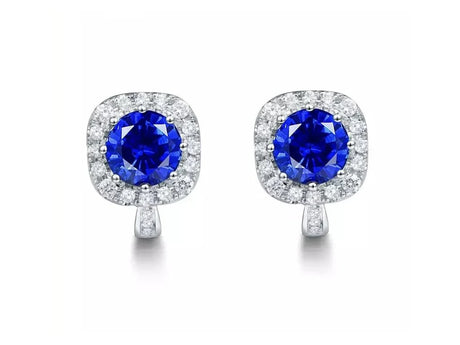 Sapphire Golden Earrings
