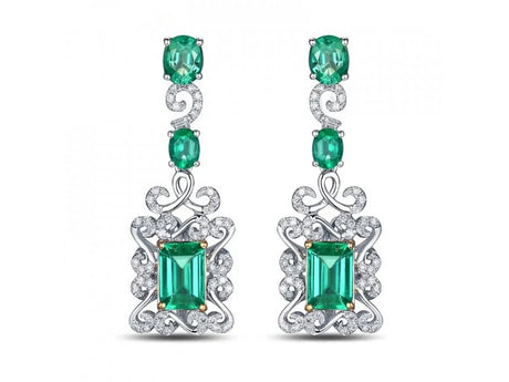 Emerald Golden Earrings