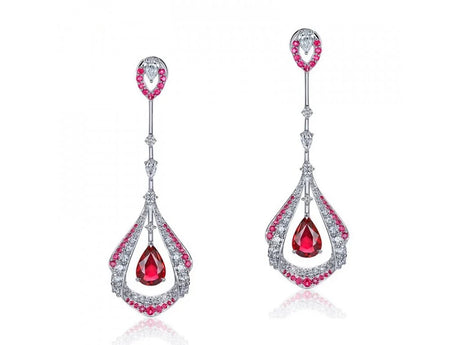 Ruby Golden Earrings