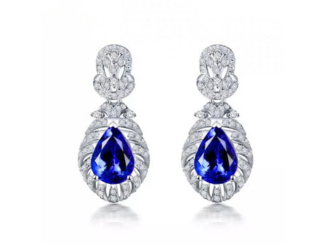 Tanzanite Golden Earrings 