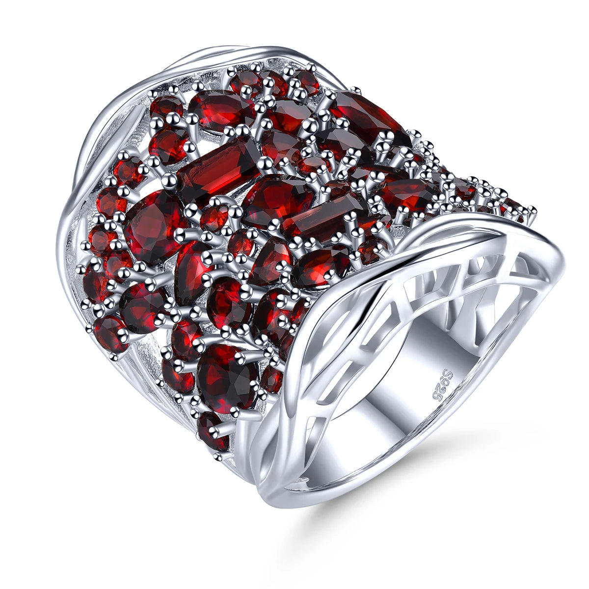 Silver Ring 6.80 ct Garnet