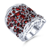 Silver Ring 6.80 ct Garnet