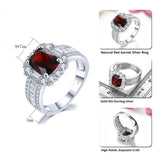 Silver Ring 3.60 ct Garnet