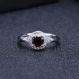 Silver Ring 1.05 ct Garnet