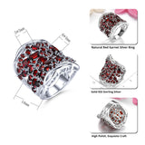 Silver Ring 6.80 ct Garnet