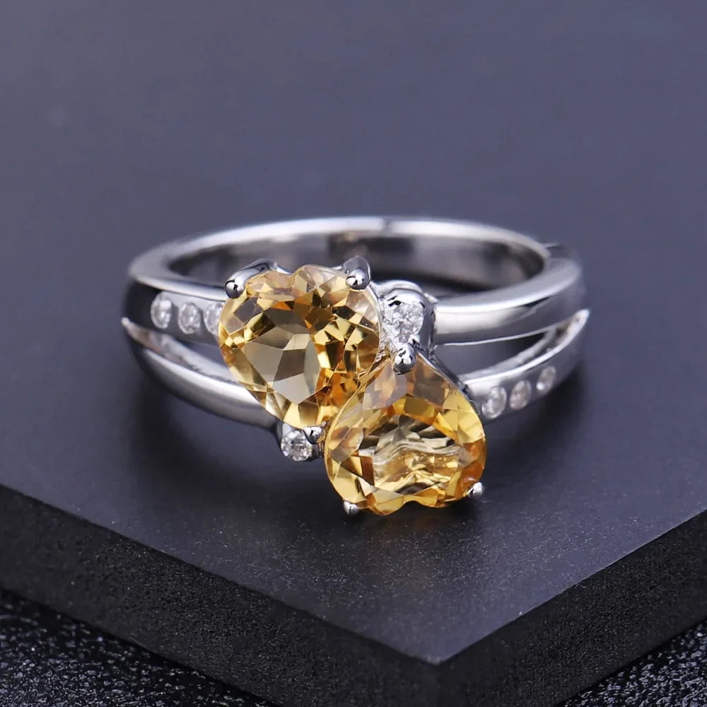 Silver Ring 2.39 ct Citrine