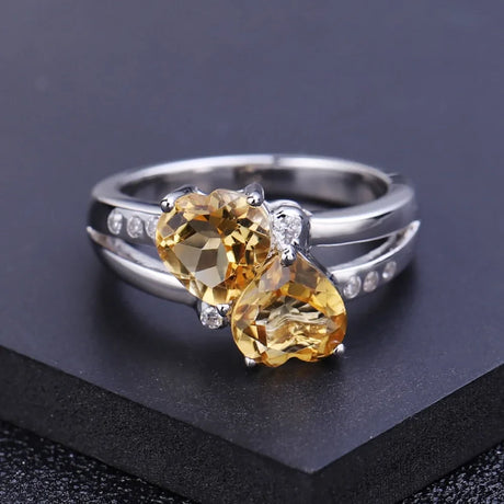 Silver Ring 2.39 ct Citrine