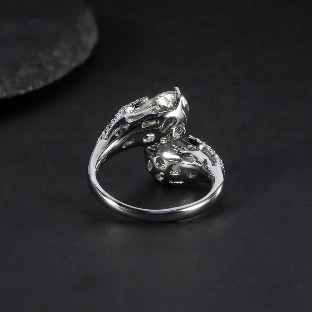 Silver Ring Green Amethyst