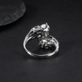 Silver Ring Green Amethyst