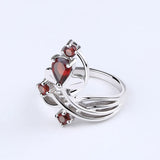 Silver Ring 1.32 ct Garnet