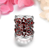 Silver Ring 6.80 ct Garnet