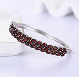 Silver Garnet Bracelet