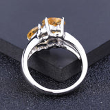 Silver Ring 2.39 ct Citrine