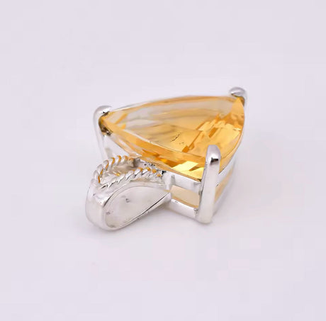 Silver Citrine 11.80 ct Pendant