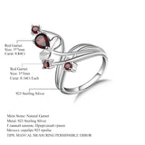 Silver Ring 1.32 ct Garnet