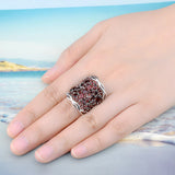 Silver Ring 6.80 ct Garnet