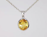 Silver Pendant with Citrine 13.29 ct