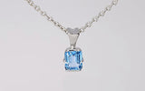 Silver Pendant with Swiss Blue Topaz 5.10 ct