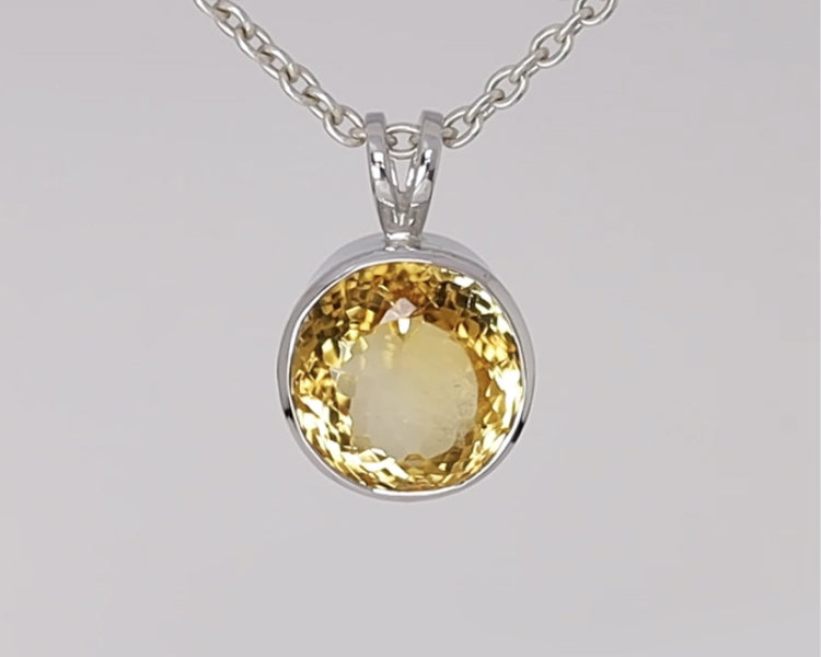 Silver Pendant with Citrine 21.18 ct