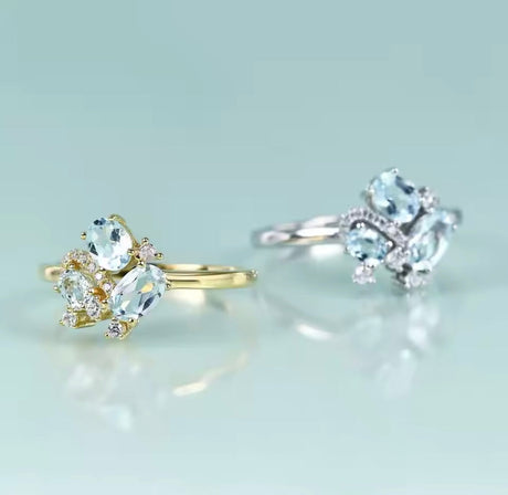 Silver Ring Sky Blue Topaz