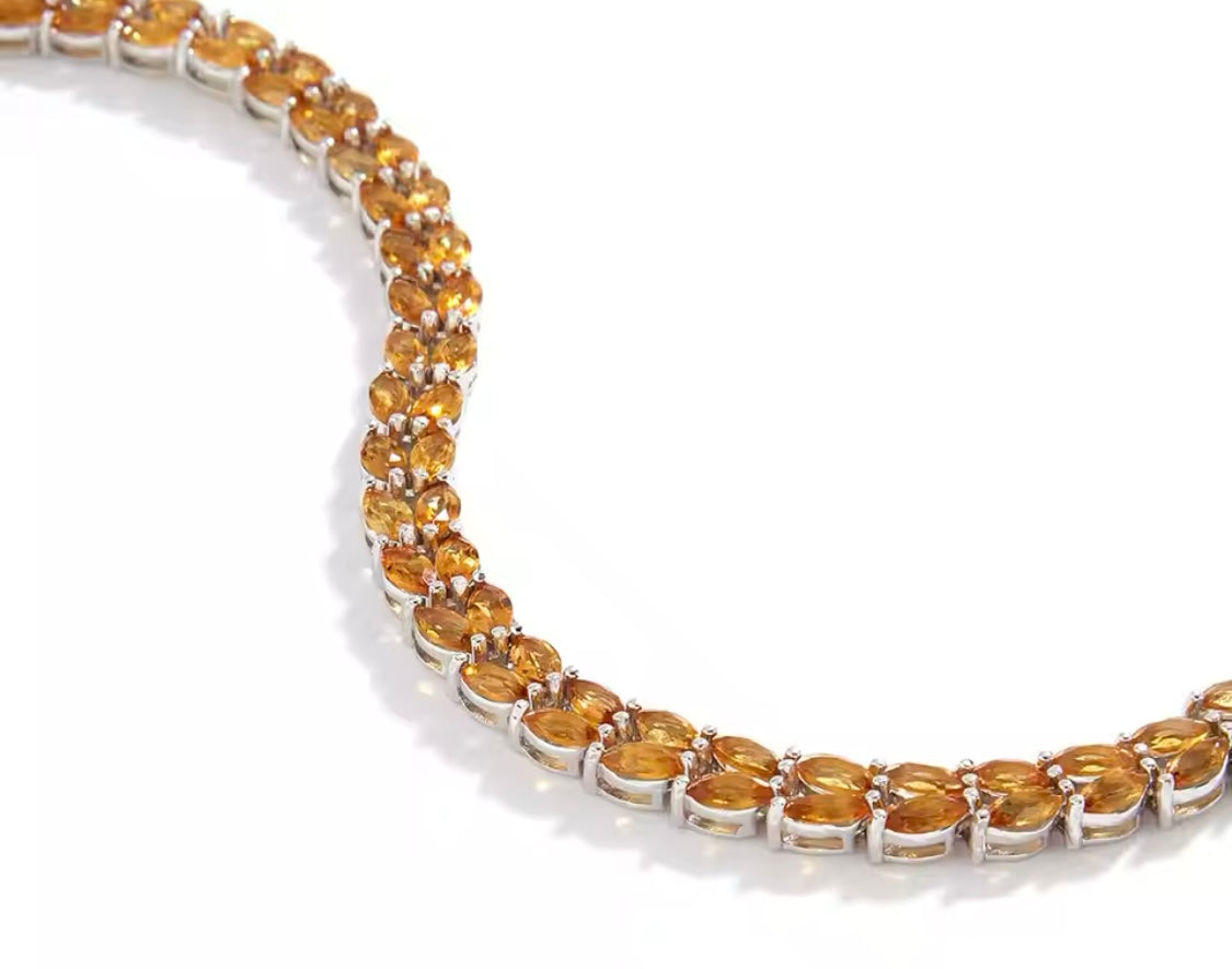 Silver Citrine Bracelet 17.50 ct