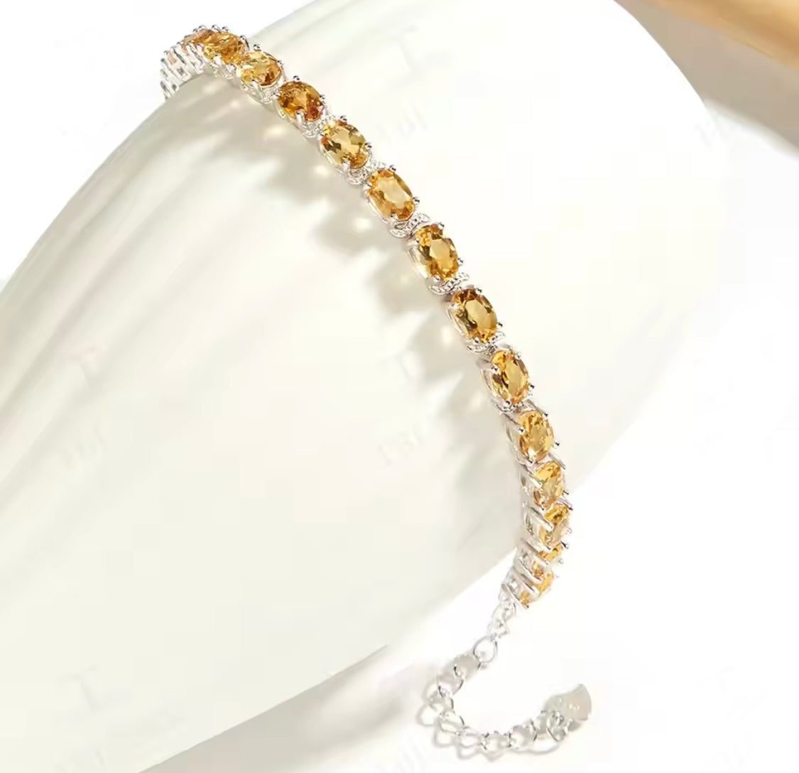 Silver Citrine Bracelet 12.00 ct