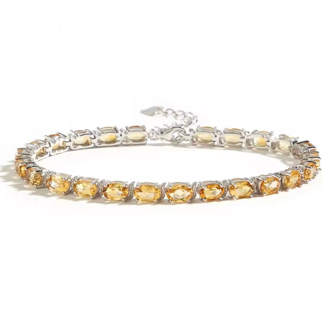 Silver Citrine Bracelet 12.00 ct