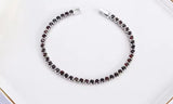 Silver Garnet Bracelet