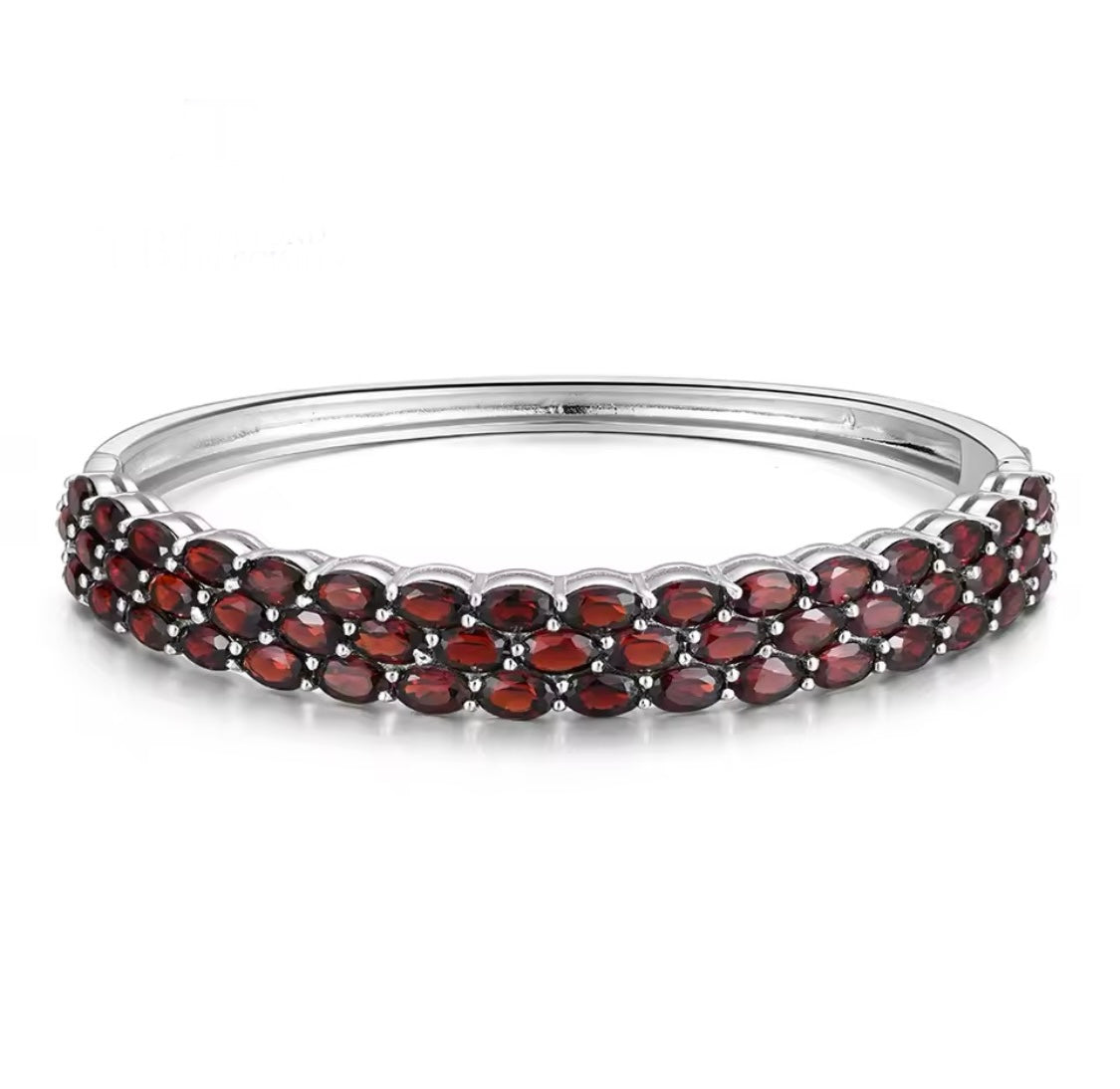 Silver Garnet Bracelet