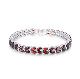Silver Garnet Bracelet