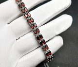 Silver Garnet 11.50 ct Bracelet