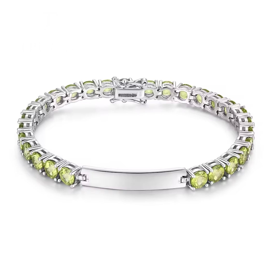 Silver Peridot 14.00 ct Bracelet (Unisex)