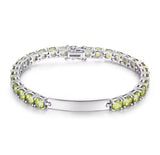 Silver Peridot 14.00 ct Bracelet (Unisex)