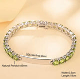Silver Peridot 14.00 ct Bracelet (Unisex)