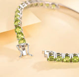 Silver Peridot 14.00 ct Bracelet (Unisex)