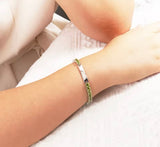 Silver Peridot 14.00 ct Bracelet (Unisex)