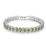 Silver Peridot Bracelet