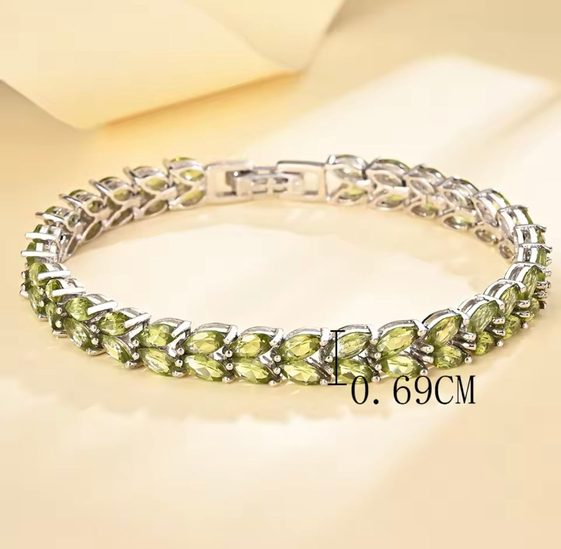 Silver Peridot Bracelet