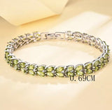 Silver Peridot Bracelet