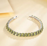 Silver Peridot Bracelet