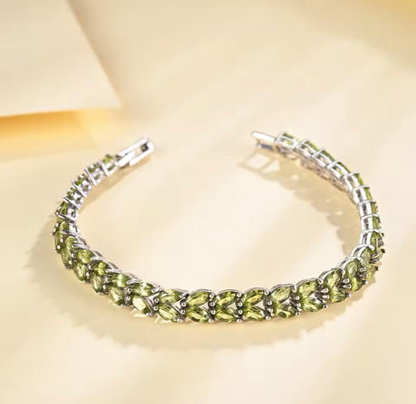 Silver Peridot Bracelet