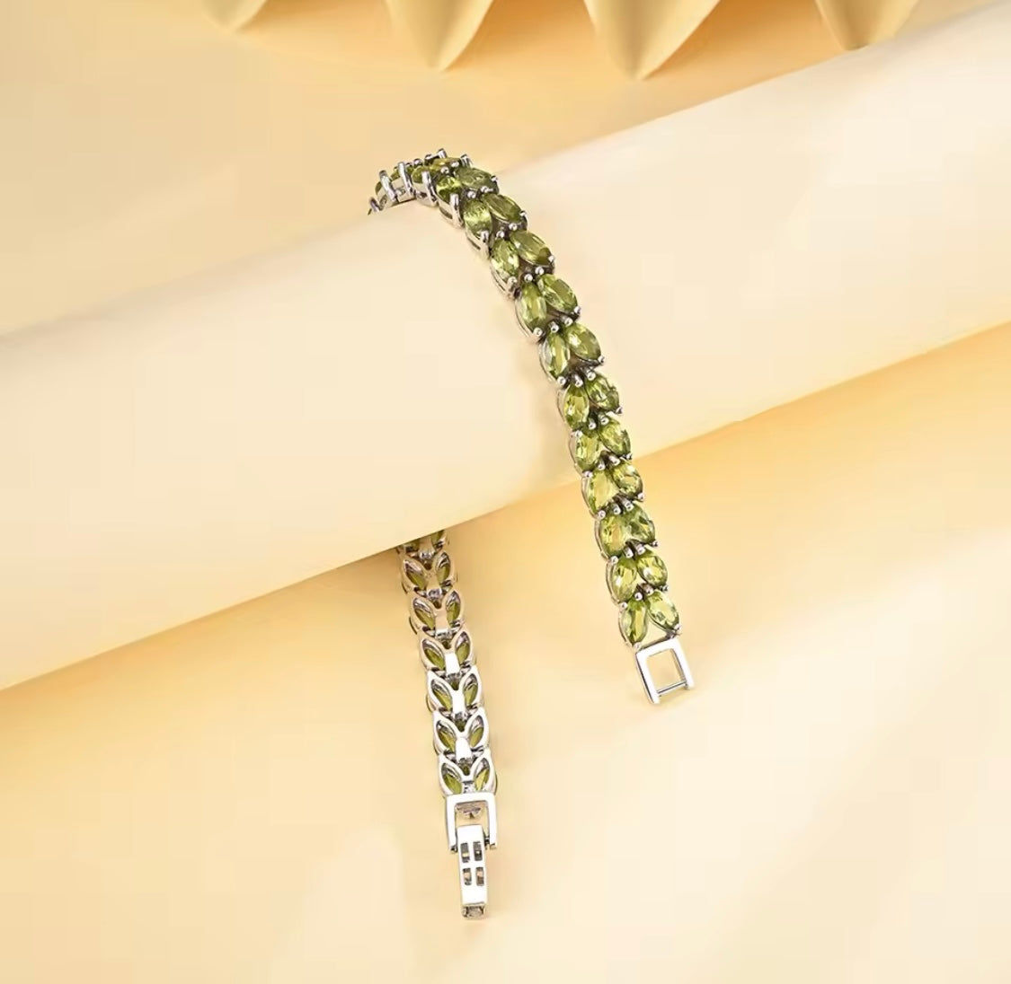 Silver Peridot Bracelet