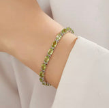 Silver Peridot Bracelet