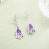 Silver Amethyst Earrings