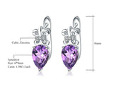 Silver 2.60 ct Amethyst Earrings