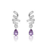 Silver Amethyst Earrings