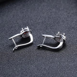 Silver 2.10 ct Garnet Earrings