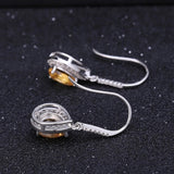 Silver 2.17 ct Citrine Earrings