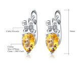Silver 2.60 ct Citrine Earrings