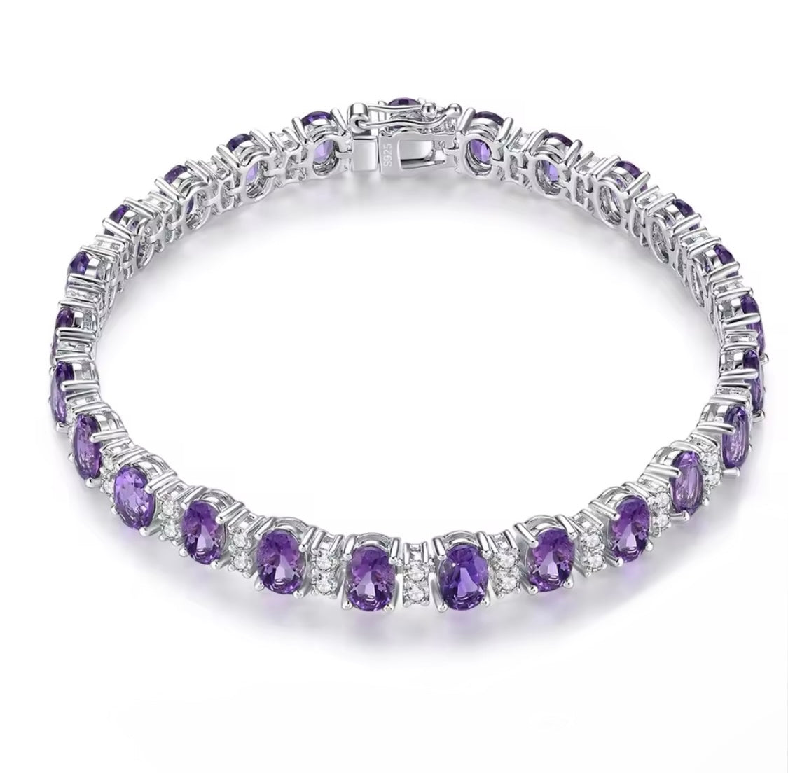 Silver Amethyst 13.00 ct Bracelet